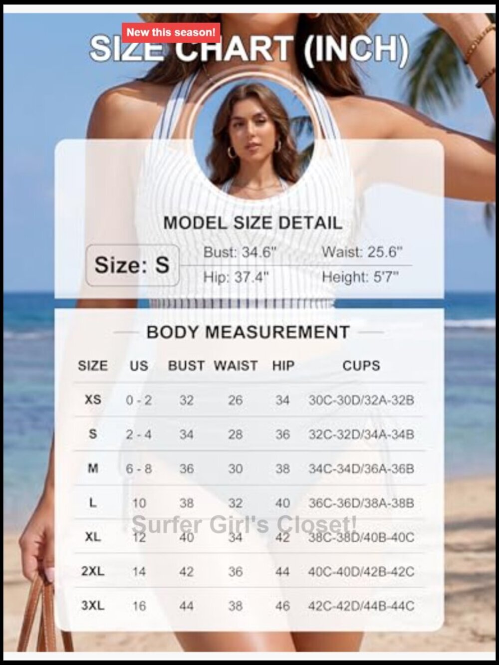 High Waisted Bikini Set Tummy Control Swimwear Two Piece Modest Bathing Suits - Picture 6 of 7